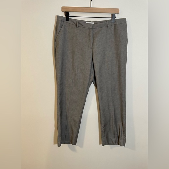 Calvin Klein Suit Blazer Jacket & Ankle Pants Gray Size 12 Turn Lock Buttons - Picture 5 of 12